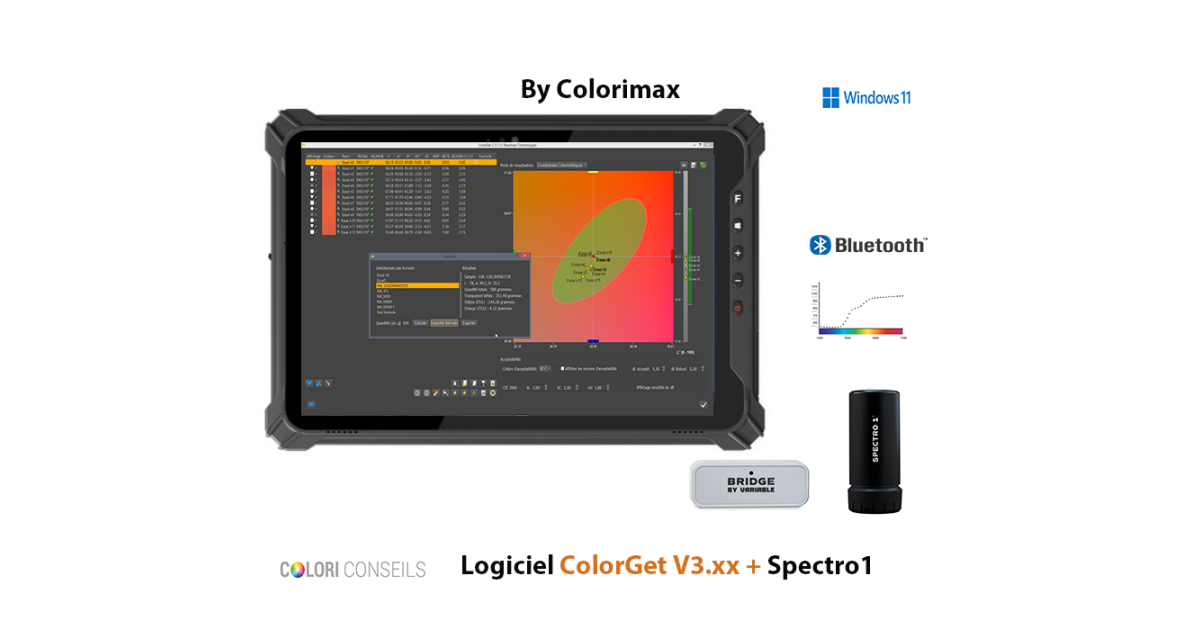 Specto Color Spectrocolorimètre Spectro 1 + ColorGet v3.xx - Colorimax